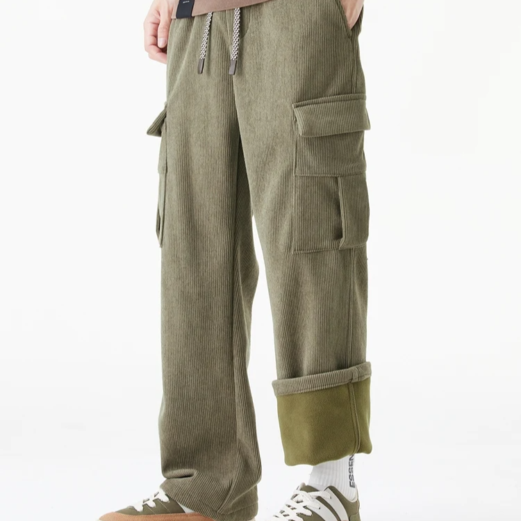 Bequeme Cordhose mit Fleecefutter