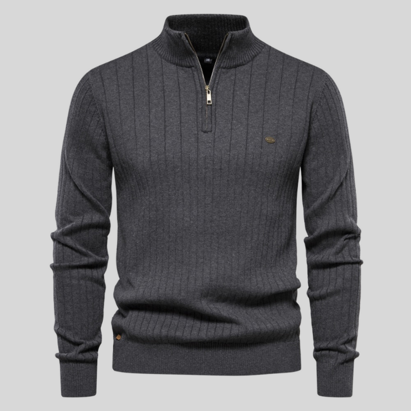 Stylischer Zipper-Pullover