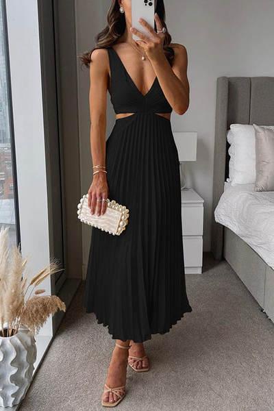 Yasmin™ – Plissiertes Kleid mit Cut-outs