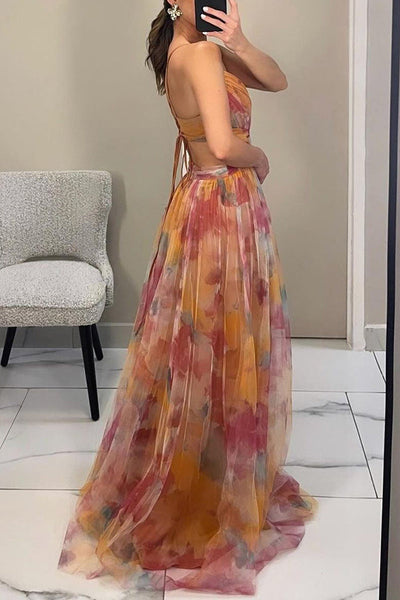 Dörte™ - Zauberhaftes Maxikleid mit Blumendruck