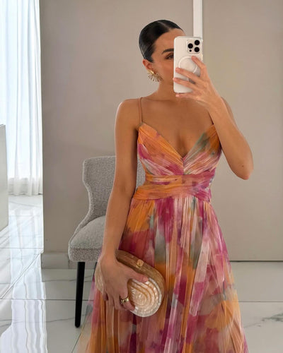Dörte™ - Zauberhaftes Maxikleid mit Blumendruck