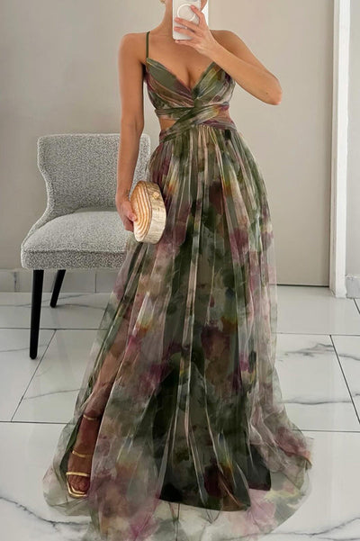 Dörte™ - Zauberhaftes Maxikleid mit Blumendruck