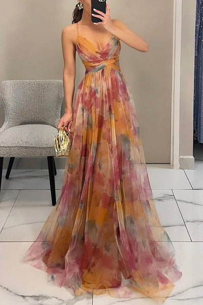 Dörte™ - Zauberhaftes Maxikleid mit Blumendruck