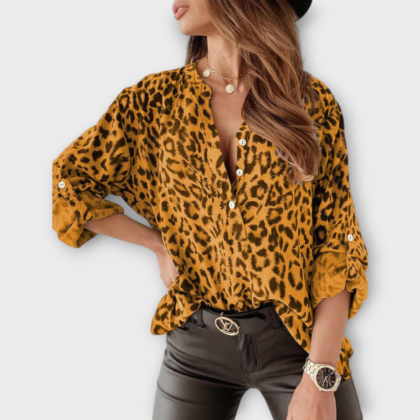 Lea™ – Trendige Bluse im Leoparden-Look