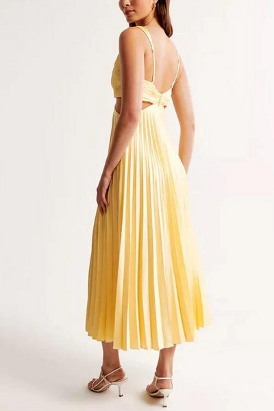 Yasmin™ – Plissiertes Kleid mit Cut-outs