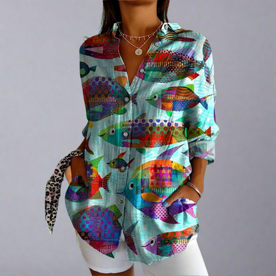 Delia™ – Zeitlose Vintage-Bluse mit liebevollen Handdetails
