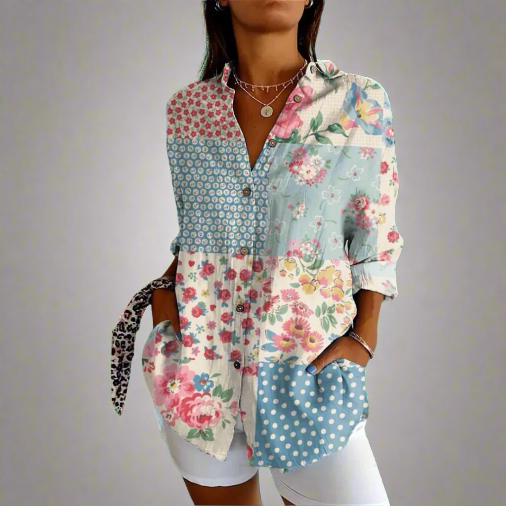 Delia™ – Zeitlose Vintage-Bluse mit liebevollen Handdetails