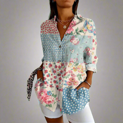 Delia™ – Zeitlose Vintage-Bluse mit liebevollen Handdetails