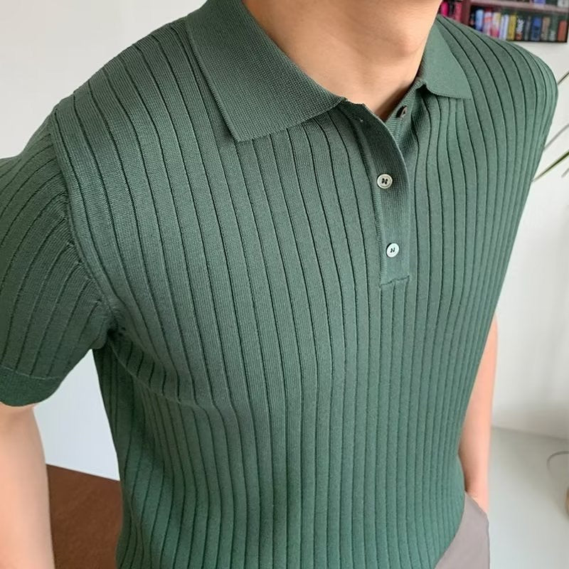 Gestricktes Poloshirt