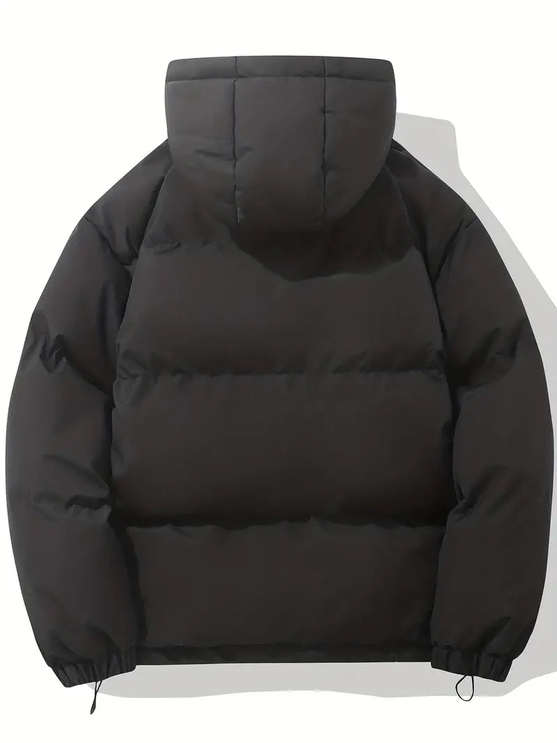 Moderne Puffer-Winterjacke mit Kapuze