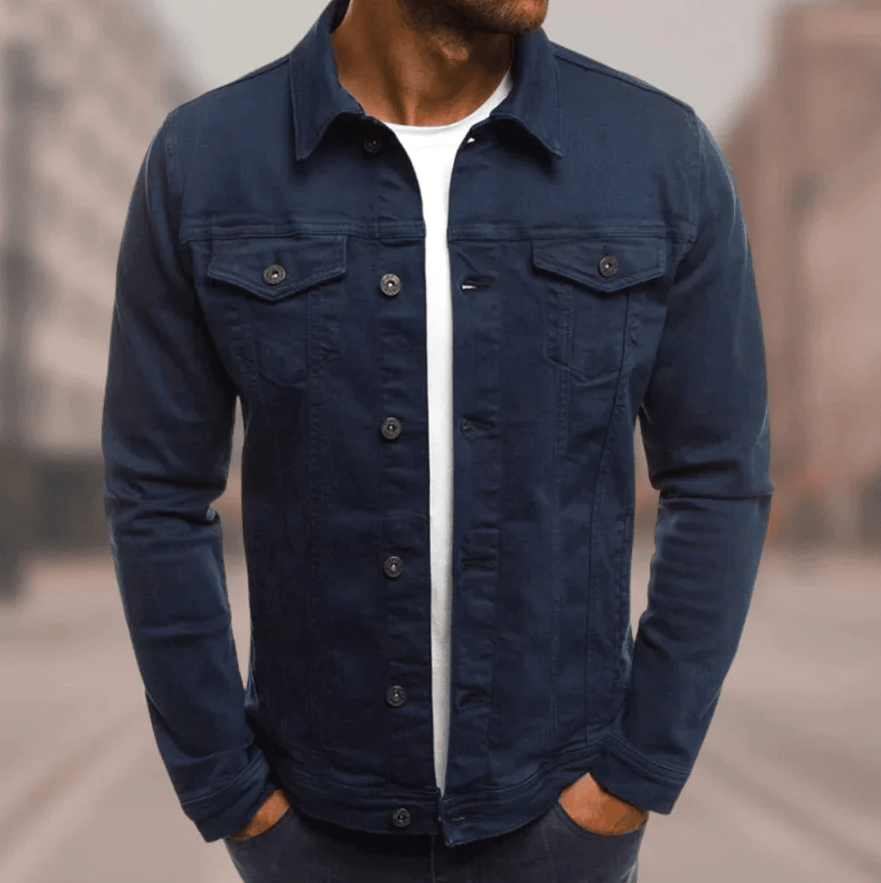 Stylische warme Jeansjacke