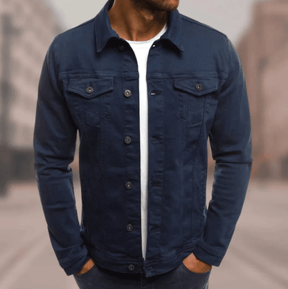 Stylische warme Jeansjacke