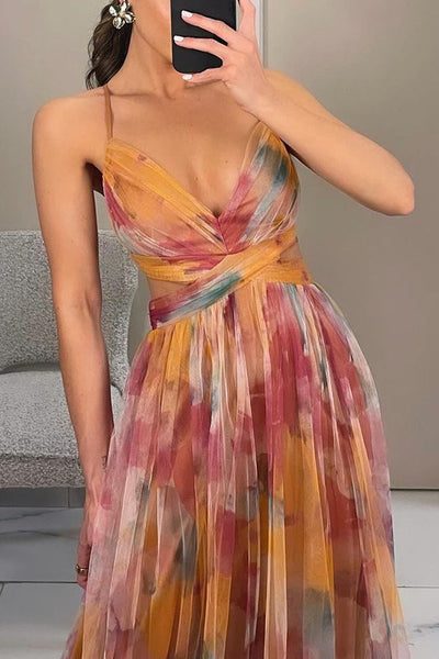 Dörte™ - Zauberhaftes Maxikleid mit Blumendruck