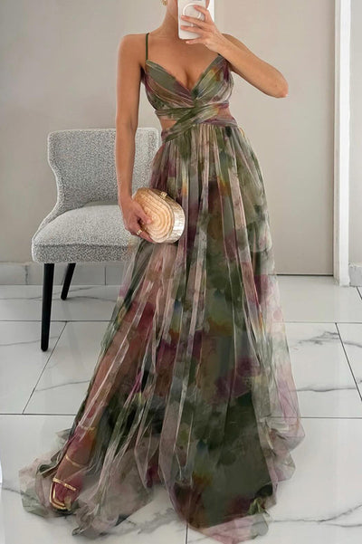 Dörte™ - Zauberhaftes Maxikleid mit Blumendruck