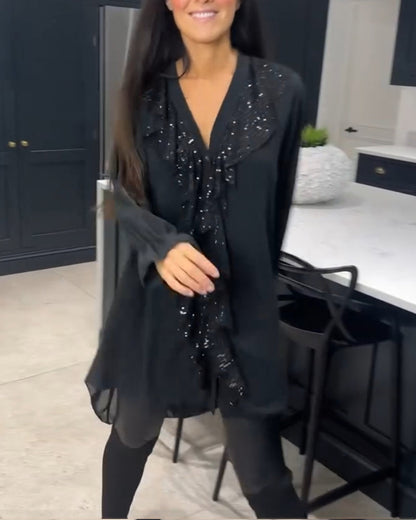 Bluse mit Rüschen und elegantem Stil