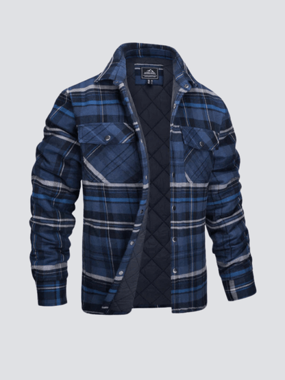 Superwarme karierte Flanelljacke