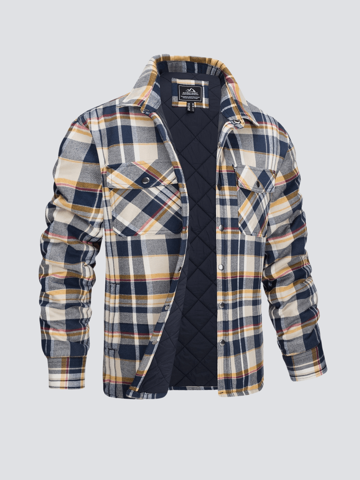 Superwarme karierte Flanelljacke