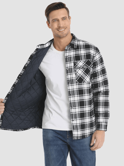 Superwarme karierte Flanelljacke