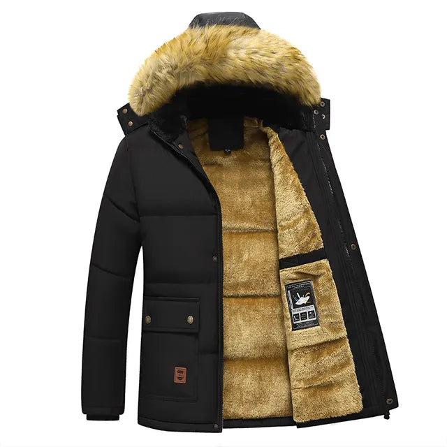 Dicker winddichter Fleece-Jacke